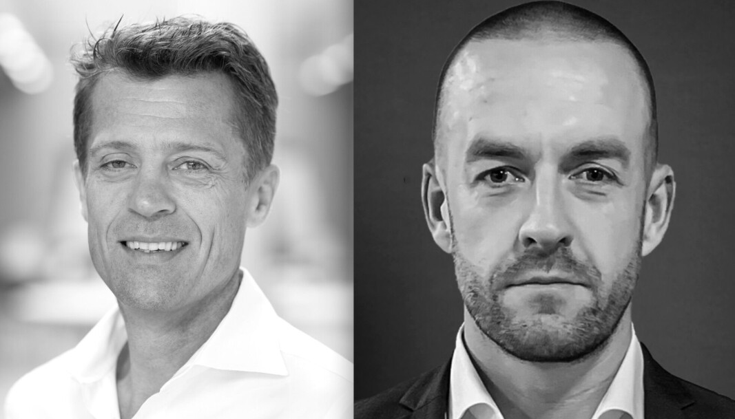LA FREM TALL: Adm. direktør Sverre Molvik (tv) i Selvaag Bolig og CEO Andreas Martinussen i Solon Eiendom. LA FREM TALL: Adm. direktør Sverre Molvik (tv) i Selvaag Bolig og CEO Andreas Martinussen i Solon Eiendom.