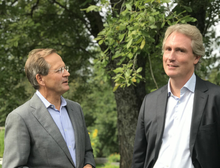 Peder Chr. Løvenskiold, administrerende direktør i Anthon Eiendom og Erik Selin, CEO i Fastighets AB Balder.