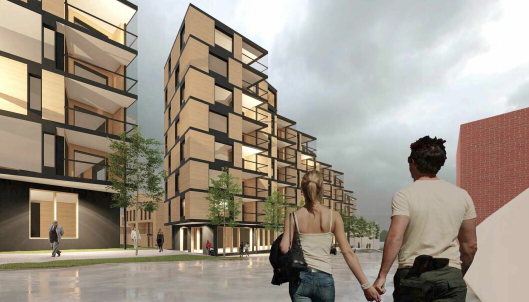 BYDEL: To kilometer fra sentrum er en ny bydel i ferd med å ta form. Dette er ett av delprosjektene.