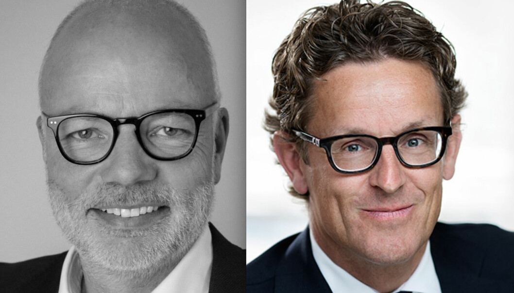 HENTET NY SJEF: Gründer og storaksjonær Sven Meyer (tv) og styreleder Stephan Jervell har rekruttert ny CEO til Takstsentralen.