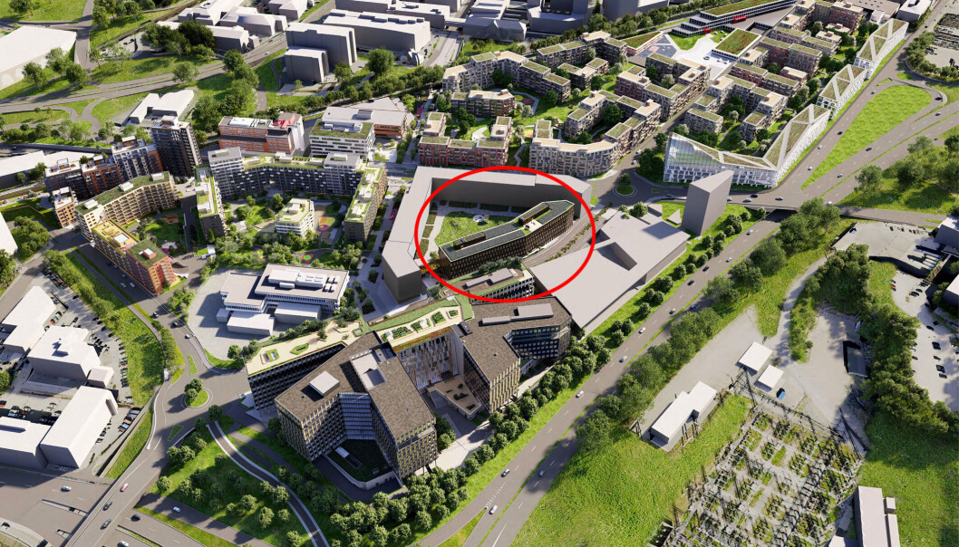 SEKS ETASJER: Kontorbygget består av seks etasjer inklusive teknisk takoppbygg pluss én underetasje. SEKS ETASJER: Kontorbygget består av seks etasjer inklusive teknisk takoppbygg pluss én underetasje.