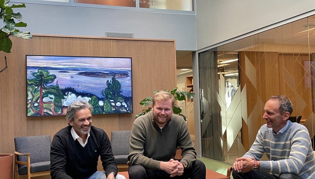 NYANSATT: Orbit Technology har nylig ansatt en customer success manager. Fra venstre: Wasim Rashid, Sondre Vee Bratlie og Jørgen C Flaa