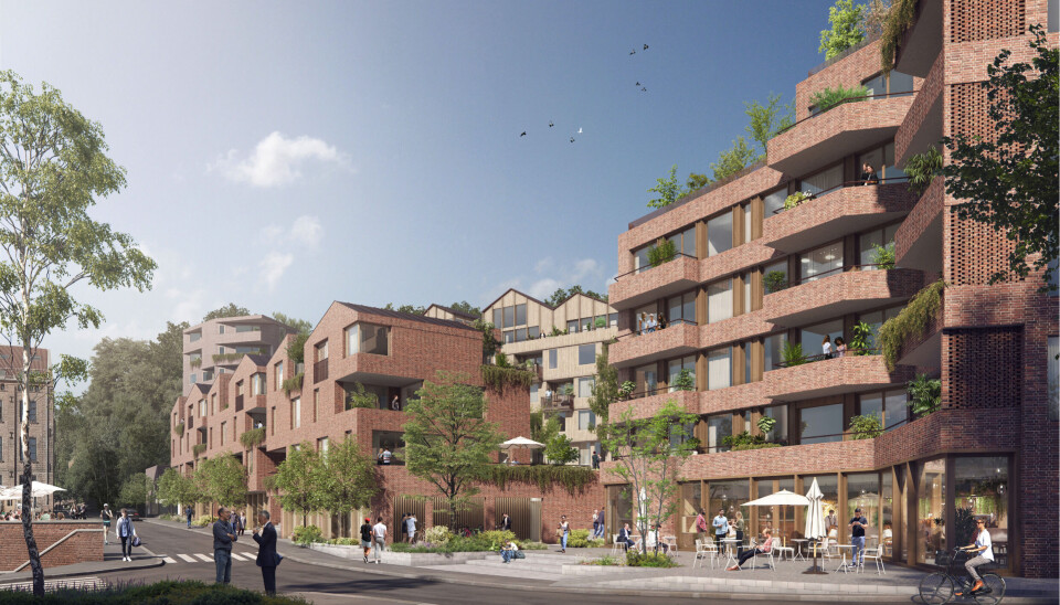 BOLIG OG NÆRING: Det foreslås høyere næringsbebyggelse på støyutsatt del mot Ring 3 i sør og boliger i form av leilighetsbygg og townhouse-bebyggelse mot nord. BOLIG OG NÆRING: Det foreslås høyere næringsbebyggelse på støyutsatt del mot Ring 3 i sør og boliger i form av leilighetsbygg og townhouse-bebyggelse mot nord.
