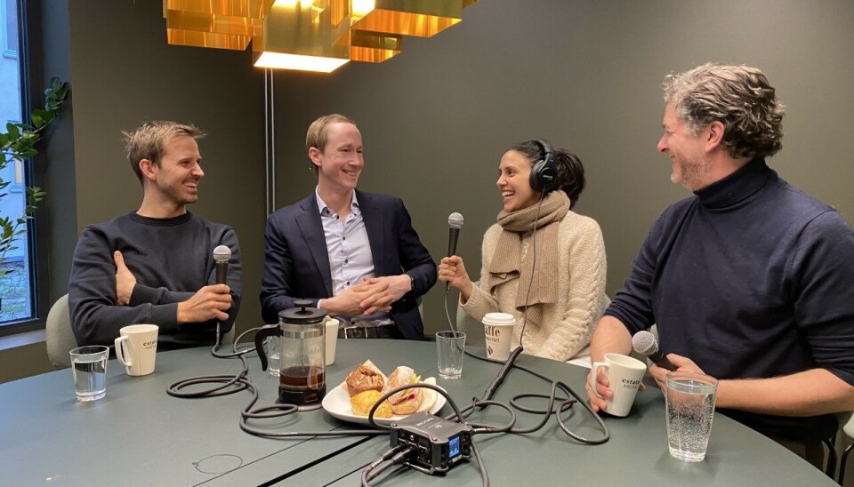 FØRSTE EPISODE AV PROPTECH TIL FROKOST: Fra venstre Anders Mjåset, Henrik Taubøll, Silje Rønne og Daniel Butenschøn. FØRSTE EPISODE AV PROPTECH TIL FROKOST: Fra venstre Anders Mjåset, Henrik Taubøll, Silje Rønne og Daniel Butenschøn.