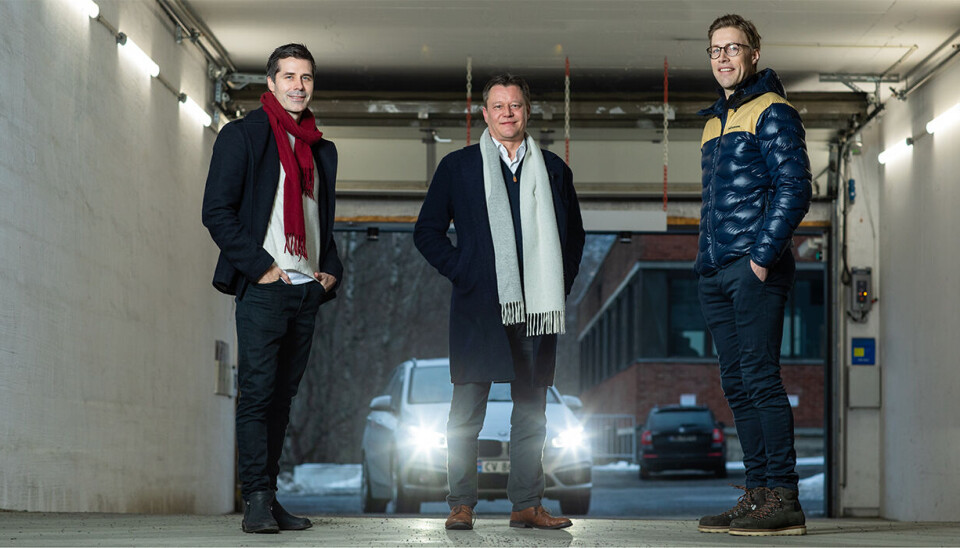 FORNØYD MED SAMARBEIDET: Lars Iver Strand, forretningsutvikler i OBOS, daglig leder i Parqio Ketil Høigaard og Jan Fossgård, direktør i OBOS- og AF-eide Construct Venture. Foto: Catchlight FORNØYD MED SAMARBEIDET: Lars Iver Strand, forretningsutvikler i OBOS, daglig leder i Parqio Ketil Høigaard og Jan Fossgård, direktør i OBOS- og AF-eide Construct Venture. Foto: Catchlight