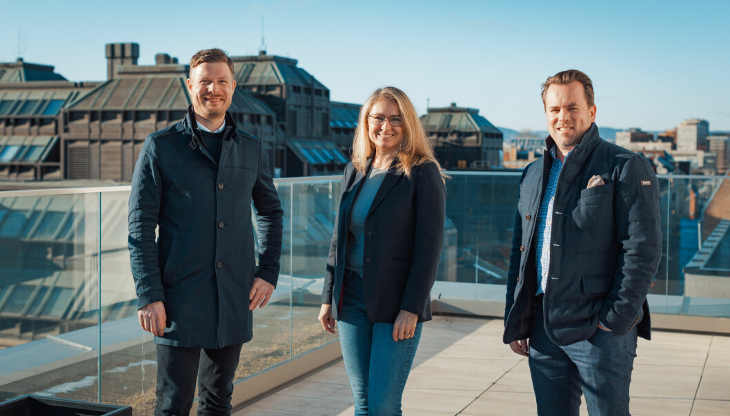 SAMARBEID: CFO Tobias Junge (tv) i Varig, CEO Renate Straume i Varig og CCO Stian Elgaaen i LAFT samarbeider.