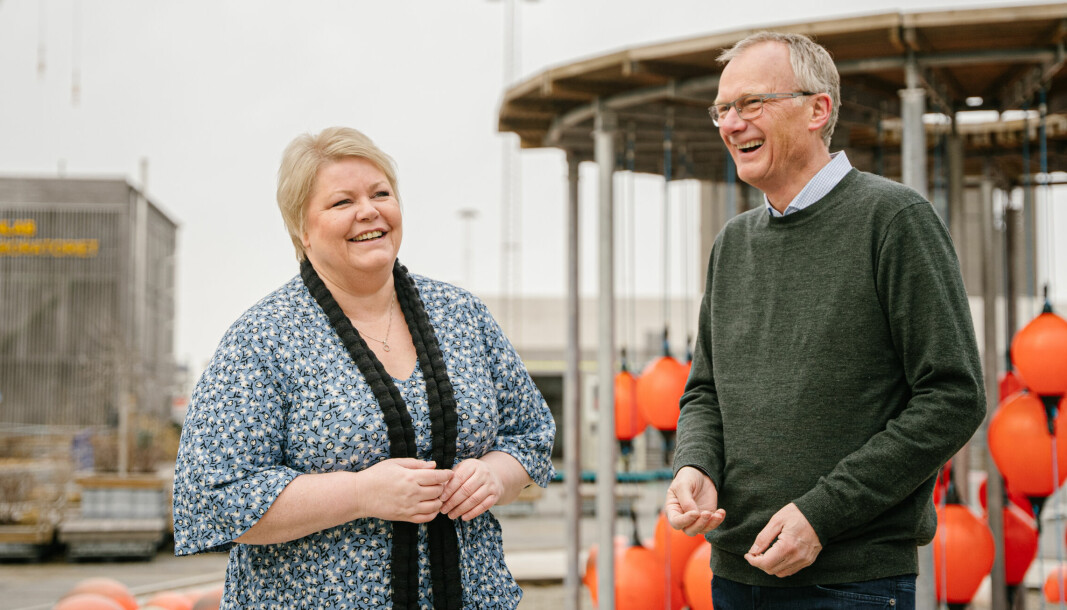 STORT: Havnestyreleder Marthe Scharning Lund i Oslo Havn og administrerende direktør Kjell Kalland i datterselskapet Hav Eiendom gleder seg over den kommende byutviklingen på Filipstad.