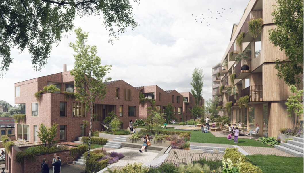4-5 ETASJER: Foreslått bebyggelse innenfor planområdet er nå primært på 4-5 etasjer over terreng. 4-5 ETASJER: Foreslått bebyggelse innenfor planområdet er nå primært på 4-5 etasjer over terreng.
