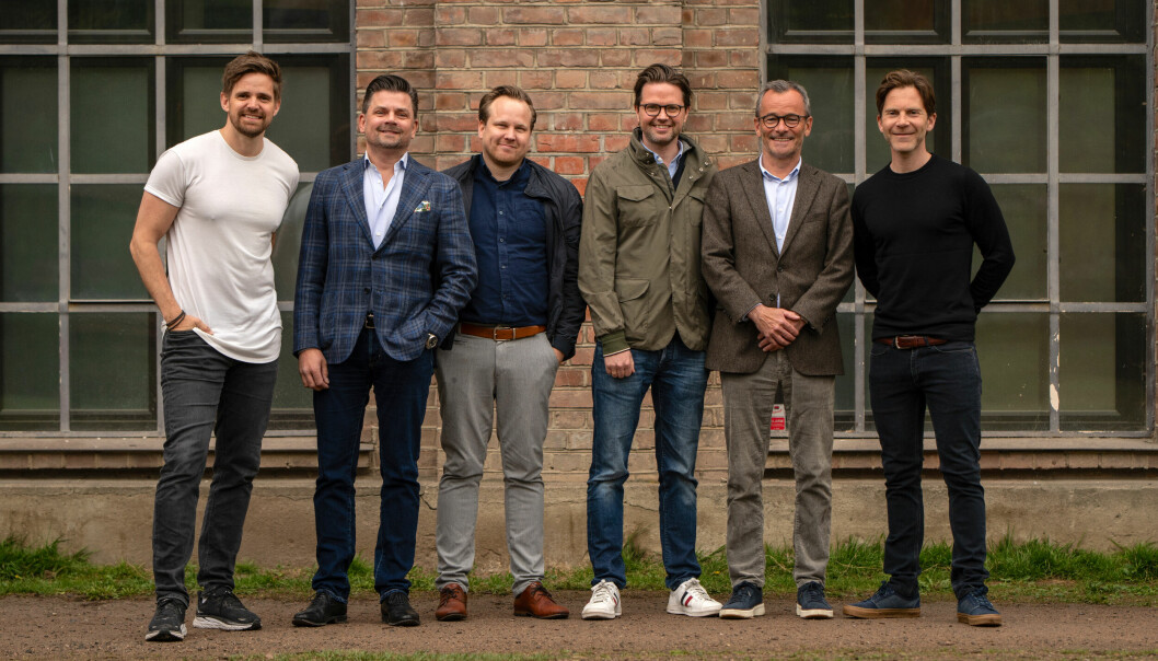 SAMMEN: Martin Haukaas, Jørgen Kaada-Rønning, Kristian Lindstad, Fredrik Campbell Strømme, Bård Teigland og Preben Øiamo er nå kolleger.