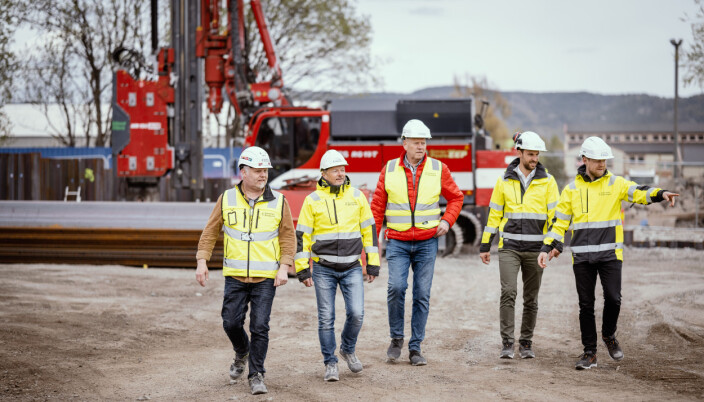 Probea-teamet tar nå de første skrittene på vei mot det som blir en helsepark med stor samfunnsmessig betydning. Fra venstre Hans Fosshagen, Geir Antonsen, Åge Skjåvik, Magnus Andersen og Mads Barstad Mathiesen.