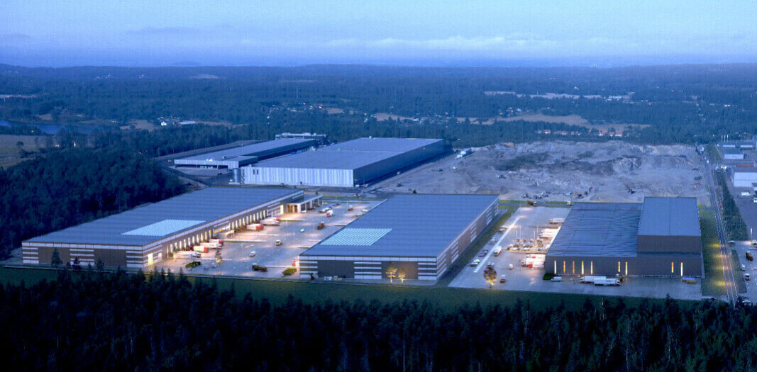 NY NÆRINGSPARK: Alligo skal inn i bygget nederst til venstre. Optimeras bygg ligger helt til høyre. NY NÆRINGSPARK: Alligo skal inn i bygget nederst til venstre. Optimeras bygg ligger helt til høyre.