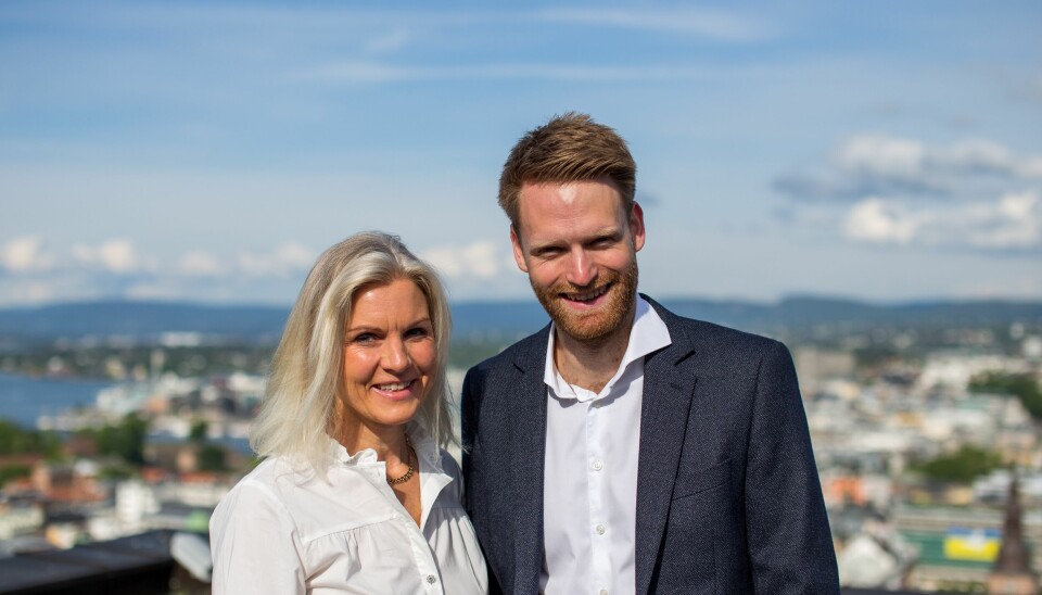 RÅDGIVERE: Eline Gedde-Dahl og Thomas Kalvenes skal gi leietakere råd om fremtidens arbeidsplass.