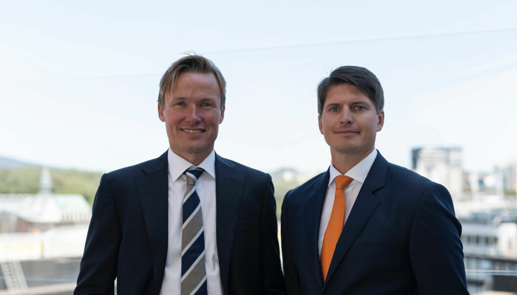 SALGSSUKSESS GA NYTT FOND: Morten Ødegaard og Halvdan Grøm i Njord Securities fikk blod på tann etter salg av en rekke eiendommer med offentlige leietakere i fjor.