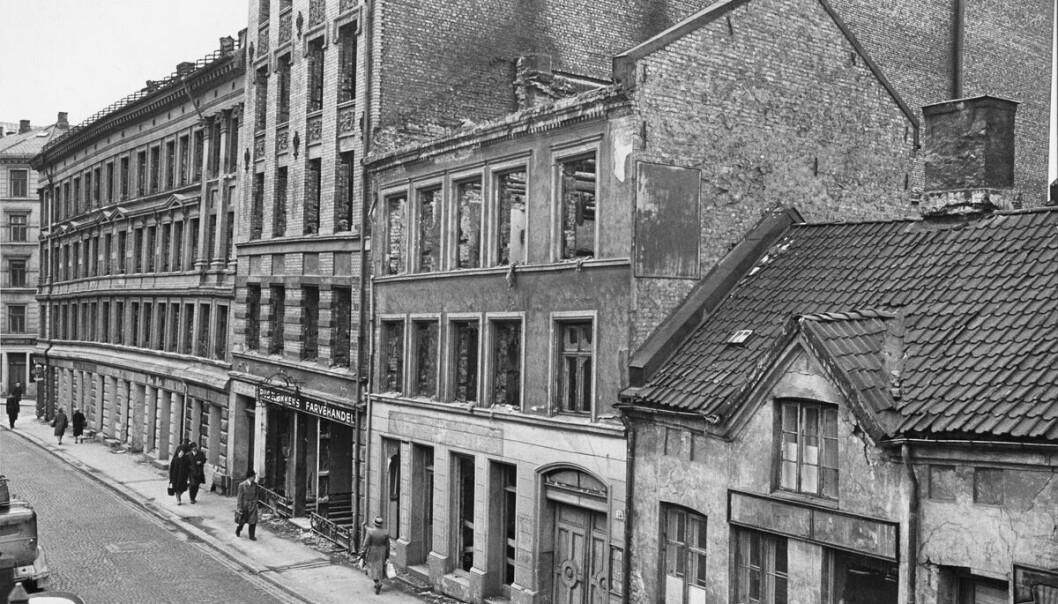VÅR TID: Den gamle bebyggelsen i Ruseløkkveien sti helt til 1960-tallet. VÅR TID: Den gamle bebyggelsen i Ruseløkkveien sti helt til 1960-tallet.