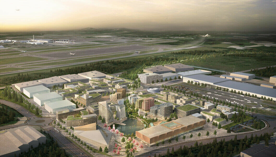 GIGANTPROSJEKT: Oslo Airport City kan gi 1 million kvadratmeter bygningsmasse rett ved Oslo Lufthavn Gardermoen. GIGANTPROSJEKT: Oslo Airport City kan gi 1 million kvadratmeter bygningsmasse rett ved Oslo Lufthavn Gardermoen.