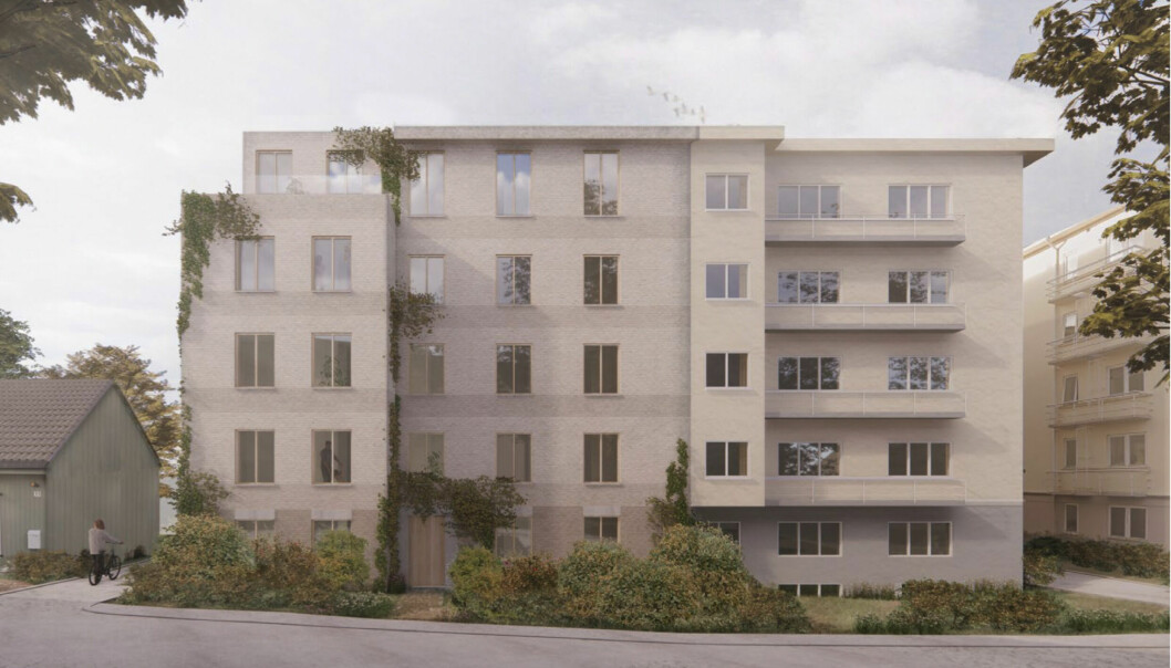 FORTETTING: følge Reiulf Ramstad Arkitekter vil det planlagte tiltaket fortette skånsomt ved å avslutte rekken av 5-etasjers leilighetsbygg.
