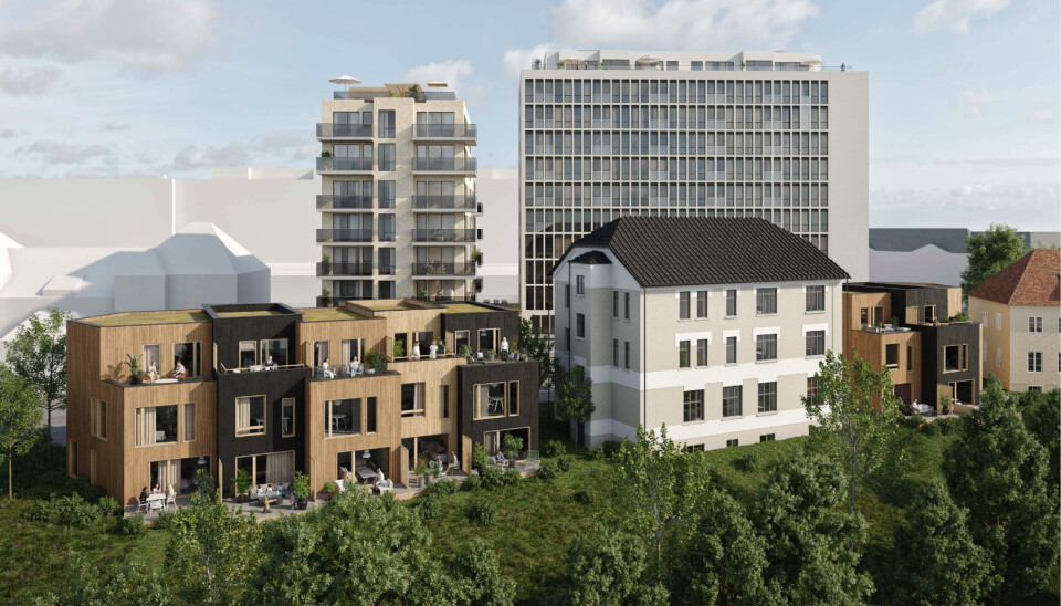 REKKEHUS: Det skisseres 19 rekkehus i prosjektet.