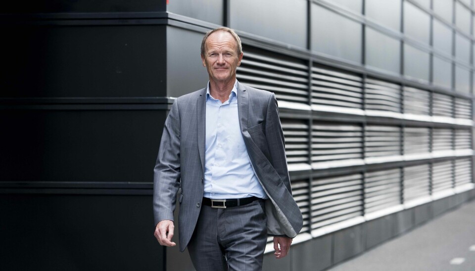 FORNØYD: Adm. direktør Gunnar Gjørtz i KLP Eiendom er fornøyd med å ha slått kloa i eiendommen som huser Clarksons Platou i Vika.