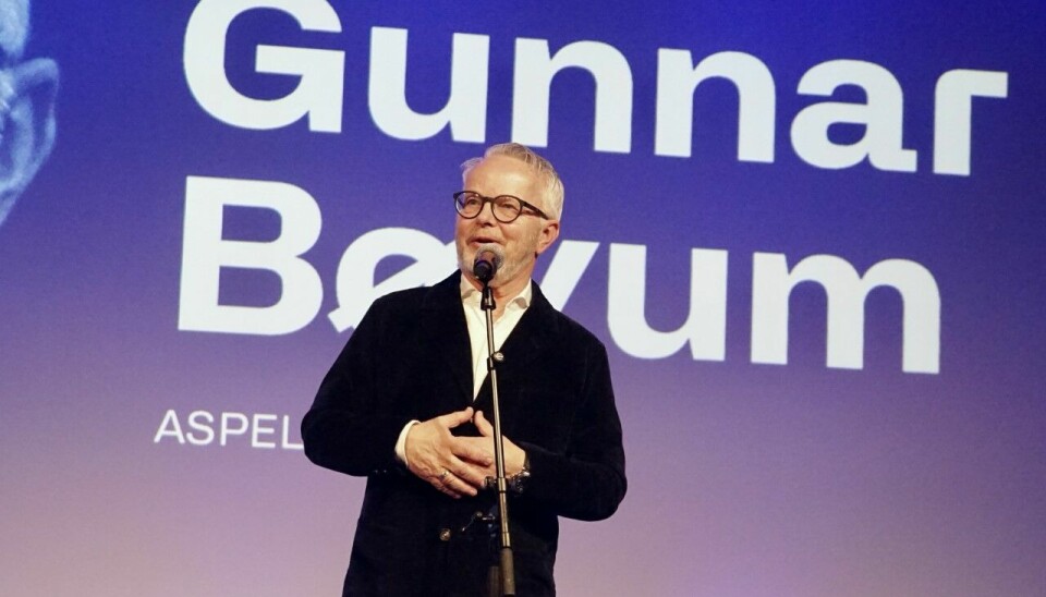 BLE HEDRET: Gunnar Bøyum hadde vært pensjonist i fire dager da han ble hedret under Eiendomsdagene.