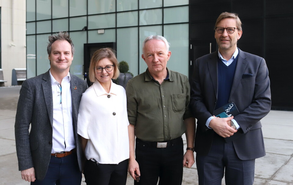 DIGITAL: Joel Mills og Kristin Haugen fra Augment City, Jostein Øverby fra Oslo kommune og Mathis Grimstad fra Stor Oslo Eiendom. DIGITAL: Joel Mills og Kristin Haugen fra Augment City, Jostein Øverby fra Oslo kommune og Mathis Grimstad fra Stor Oslo Eiendom.
