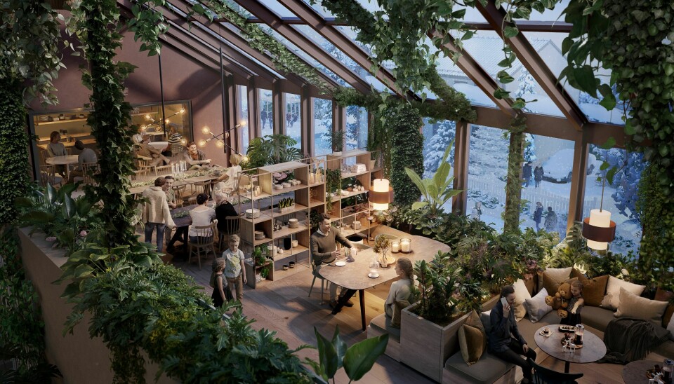 MESSANIN: En innendørs hage kan
utformes på mange måter
– også med messanin