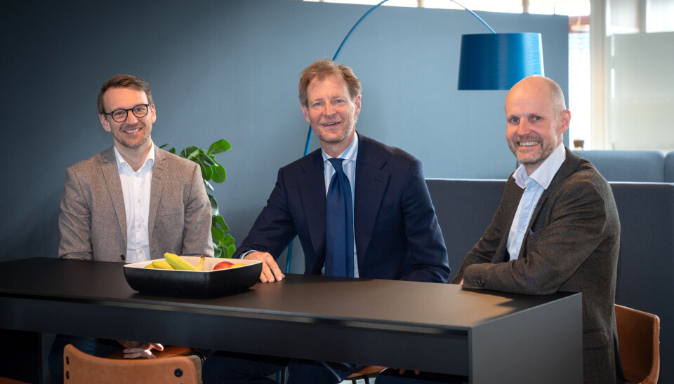 OPPKJØP: Kjartan Nielsen Friis (t.v.) i Visma Property Solutions er fornøyd med kjøpet av Arealstatistikk som ble startet av Sigmund Aas og Christian Lorange. OPPKJØP: Kjartan Nielsen Friis (t.v.) i Visma Property Solutions er fornøyd med kjøpet av Arealstatistikk som ble startet av Sigmund Aas og Christian Lorange.