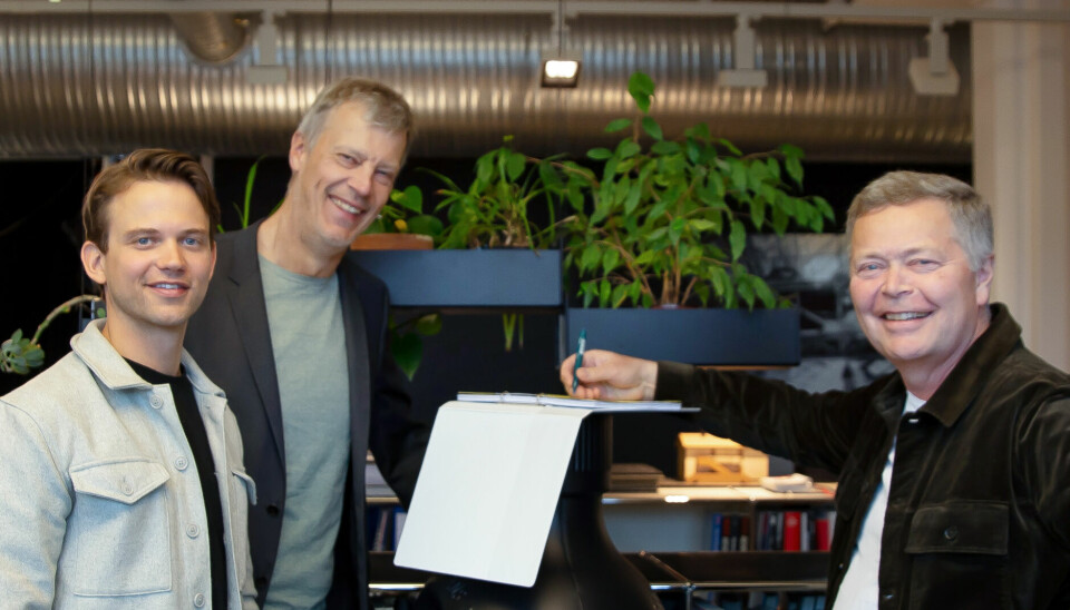 SAMARBEID: Brede Stokland og Gøran Hüllert i Tvinn Solutions samarbeider med Christian N. Madsen i LPO arkitekter om ombruk.