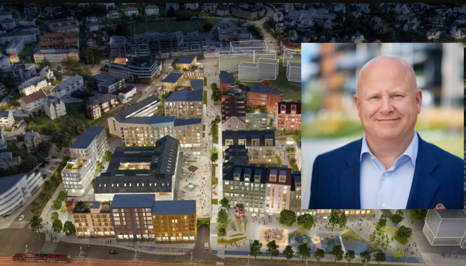 GLEDER SEG: Baard Schumann gleder seg til jobben med å bygge Bergensmeieriet, med ca. 650 leiligheter og bydelssenter med butikker, restauranter og andre servicetilbud. Rett ved to bybanestopp.