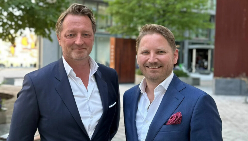 VIL VIDEREUTVIKLE: Lars Even Moe (tv) og Håkon Sundbye i UNION Eiendomskapital ser stort potensial for videreutvikling av eiendommene.