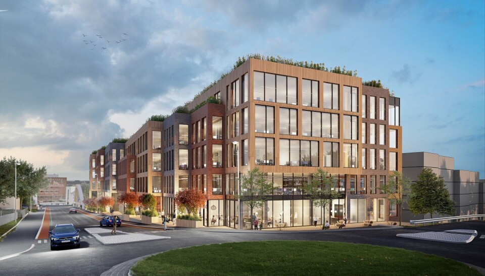 LAVERE: Det nye Skeidar-bygget i Ski - her én etasje lavere enn opprinnelig plan.