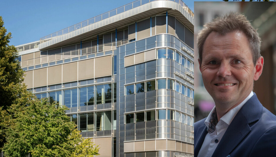 STOLT: Porteføljeforvalter Andreas Henriksen Lerø er stolte over rehabiliteringen av Grev Wedels Plass 9.