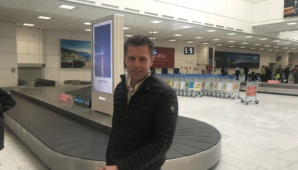 PÅ PLASS: Sverre Molvik i Selvaag Bolig er på plass på MIPIM i Cannes.