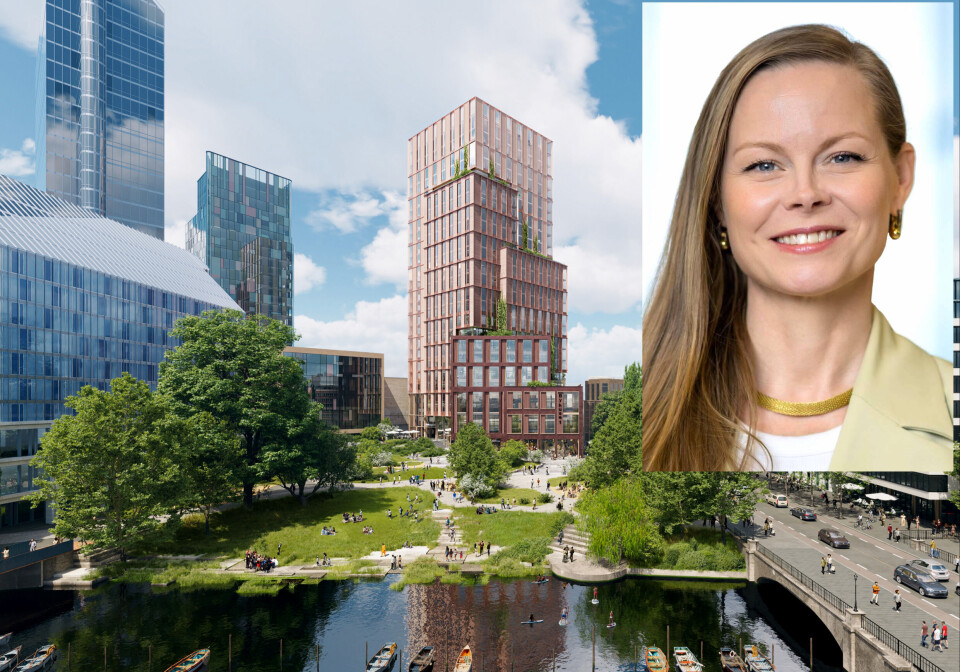 AVVISER FORSLAGET FRA PBE: Strategisk rådgiver Emelie Tornberg i Entra fastslår at PBEs alternative forslag for tomten er helt uaktuelt.