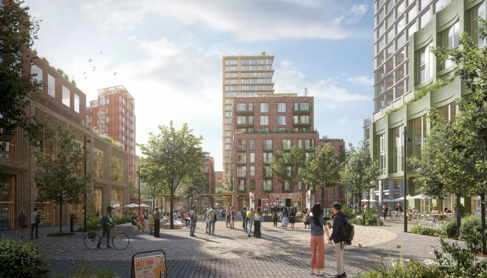 FÅ PROSJEKTER: JM og Entra vil bygge 600 boliger på Bryn, men planmyndighetene har kuttet antallet.