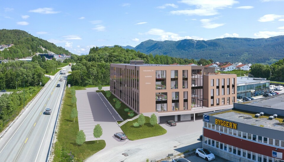 NYTT: Kontorbygget skal ligge rett ved europaveien. Holsletta 2 Åløesund