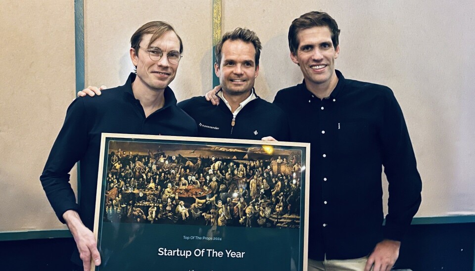 ÅRETS STARTUP: Fra venstre COO Pål Njølstad, VP Business Development David Berg og Head of Marketing Jo-Christian J.Larsen.