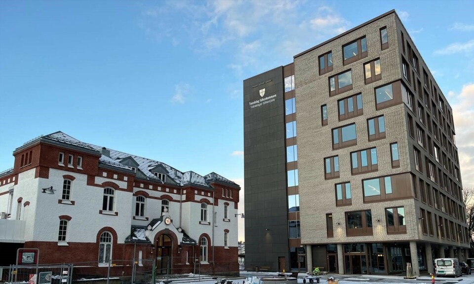 FERDIG: Dette er det nye fylkeshuset. Steinkjer fylkeshus