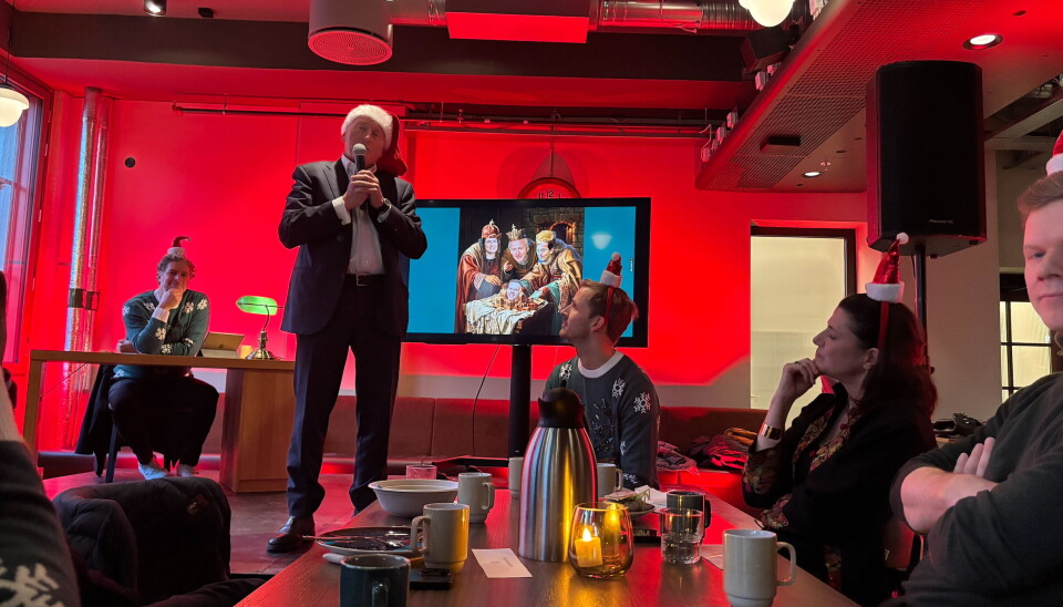 PROPTECH TIL JULEFROKOST: Christian Ringnes var blant deltakerne på julefrokosten i regi av Proptech Norway og Estate Media.