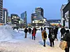 Byporten Oslo City, Radisson Plaza, Postgirogbygget vinter. Foto: Glen Widing
