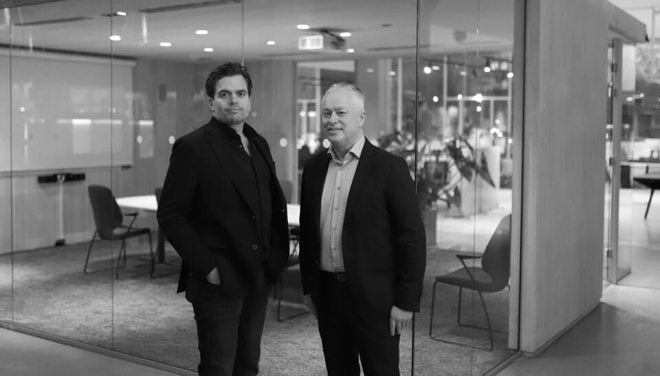 SAMARBEIDER: Philip R. Gundersen, CEO i Plyo og rådgiver Egil Lie.