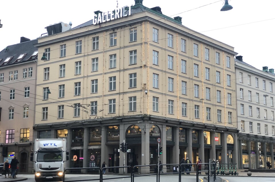 ØKER: Galleriet kjøpesenter i Bergen sentrum hadde en vekst på 5 prosent Bergen Torgallmenningen 8 Galleriet. Foto: Glen Widing