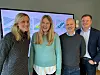 SAMARBEIDER: Fv: Hilde Kristin Njøten (data scientist i Spacemaker), Marthe Turnes Brøndbo (Enterprise Account Executive i Spacemaker), Ole Herbrand Kleppe (konserndirektør for eiendomsutvikling i BOB) og Kenneth Nielsen (prosjektdirektør i BOB).