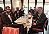 ÅRETS DELEGASJON: Roy Eddy Lie (Liegruppe), Line Cecilie Lie (utflyttet bergenser, Hjellnes Consult), Gøran Mjelde Aarvik (Wikborg Rein), Stein Olav Onarheim (Stadsporten), Fredrik Barth (Asplan Viak), Lars Pedersen (Mad Arkitekter), Tor Helge Indrebø (Sweco), Rolf Maurseth (Link Arkitektur) og Helge Rekve (Sweco). (Foto: Torgeir Hågøy)