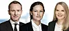 F.v. advokat/partner Jens Aas Ingrid Johanne Dahlberg og senioradvokat Anne Irene Ulveseth i Advokatfirmaet Steenstrup Stordrange DA.