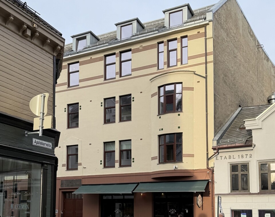 FERDIG: Nå er den gamle bygården ferdig rehabilitert. Thomas Angells gate 10B. Foto: EC Dahl