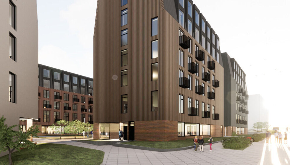 BOLIGER: Slik ser SiS for seg de nye blokkene. SiS studenboliger Stavanger. Ill.: SiS