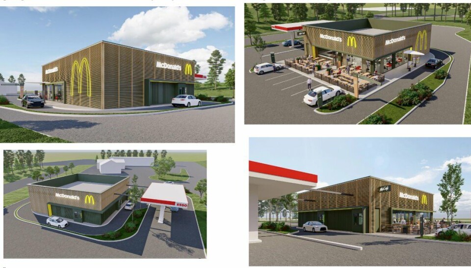 NYTT GATEKJØKKEN: Slik ser giganten for seg sitt neste prosjekt. McDonald's Kilen Tønsberg. Skisse: McD