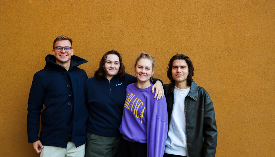 SATSER: Teamet til Tendro. Fra venstre AI-utvikler Njål Sørland, CMO Ingrid Brandt, CEO Ida Elise Santorp og CTO Thomas Adam Hasvold.
