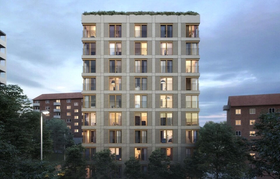 TOPP: Dette er landets mestselgende prosjekt nå. Over Torshov. Skisse: Element