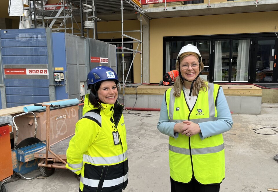 EFFEKTIVISERING: Konserndirektør Ingunn Andersen Randa i OBOS og kommunal- og distriktsminister Kjersti Stenseng er begge opptatt av å effektivisere boligbyggingen.